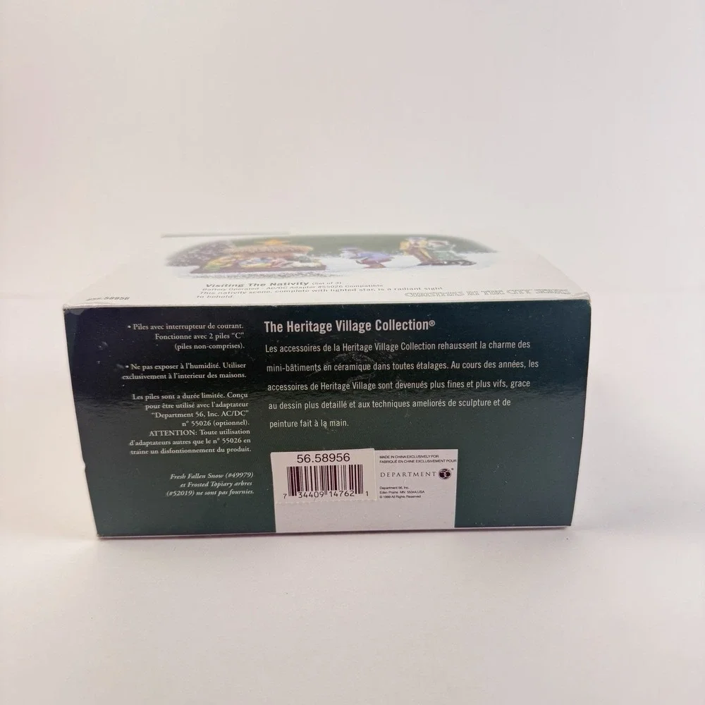 Dept 56 Christmas In The City Visiting The Nativity Set of 3 Battery Light 58956